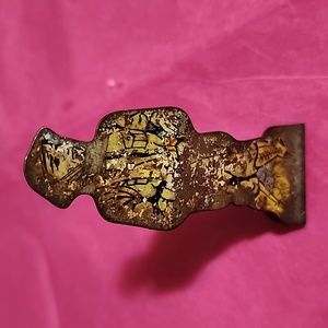 VINTAGE METAL  FIREMAN THE FOOT SOLDIER IS THE BACKBONE OF THE ARMY.